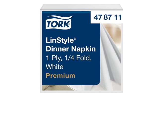 Servett TORK LinStyle vit 39x39cm 50/fp