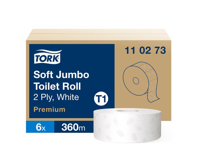 Toalettpapper TORK Pre T1 2-lag 360m (6 pack)