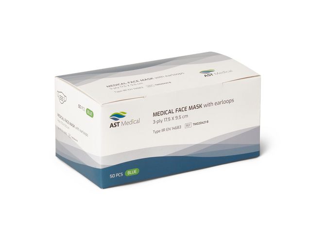 Munskydd Typ IIR med öronband vit 50/fp