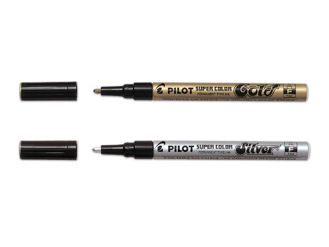 Märkpenna PILOT Super Color F silver