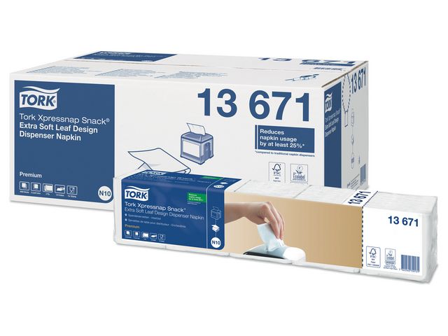 Servett TORK Pre N10 2-lags vit 500/fp