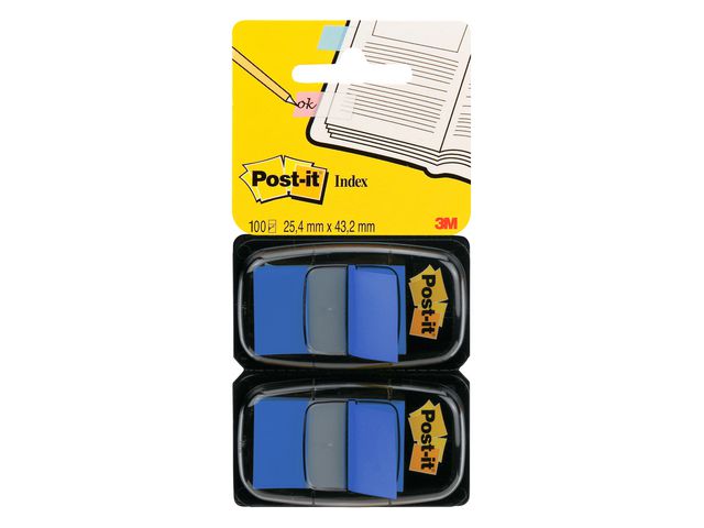 Index POST-IT 25,4x43,2mm blå 100/fp (6 pack)