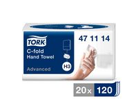 Handduk TORK Adv H3 2-lag vit 2400/fp