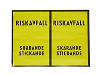 Varningsetikett Riskavfall 100/fp