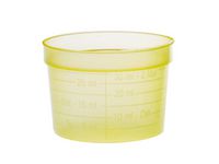 Medicinbägare bred gul lunch 30ml 50/fp