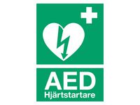 Skylt A4 Hjärtstartare AED (5 pack)