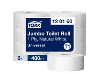 Toalettpapper TORK Uni T1 1-lag 480m (6 pack)