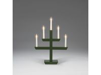 Elljusstake 5 ljus 35x48cm trä grön