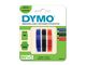 Präglingsband DYMO 9mmx3m r-b-s 3/fp